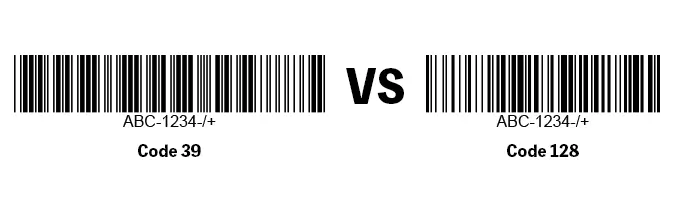 Perbandingan barcode Code 39 dan Code 128